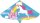 Paul Günther 1106 - Kinderdrachen Emma mit Einhorn Motiv, Einleinerdrachen aus robuster PE-Folie für Kinder ab 4 Jahren mit Wickelgriff und Schnur, ca. 115 x 63 cm groß