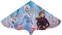 Paul Günther 1220 - Kinderdrachen mit Disneys Frozen Elsa Motiv, Einleinerdrachen aus robuster PE-Folie für Kinder ab 4 Jahren mit Wickelgriff und Schnur, ca. 115 x 63 cm groß