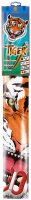 Paul Günther 1153 - Kinder-Drachen Tiger, komplett flugfertig mit Wickelgriff und Schnur, Einleiner-Drachen aus robuster Folie für Kinder ab 6 Jahren, Circa 70 x 74 cm, 4 x 4 Meter Langer Schwanz