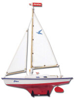 Paul Günther 1806 - Segelboot Möve, kleine Segeljacht zum Spielen, ca. 39 x 50 cm groß, hochwertig gefertigt und segelfertig montiert, für Badesee, Strand und Badewanne