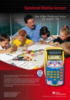 Texas Instruments Little Professor Rechentrainer (für Vor- und Grundschule, Solarbetrieben, mit 80.000 Rechenaufgaben) gelb-blau