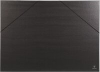 Clairefontaine 44500C Zeichenmappe Kraft Verge mit Gummizug rücken 30 mm, innen: 50 x 70 cm, außen: 52 x 72 cm, schwarz