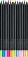 Faber-Castell 116410 - Buntstifte Black Edition, Neon + Pastell Farben, 12er Etui