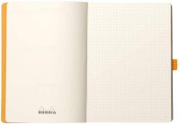 Rhodia 117744C Notizheft Goalbook (DIN A5, 14,8 x 21 cm, Dot, praktisch und trendige, mit weichem Deckel, 90g, elfenbeinfarbigem Papier, 120 Blatt, Gummizug, Lesezeichen) 1 Stück, Maulwurfsgrau