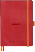 Rhodia 117753C Notizheft Goalbook (DIN A5, 14,8 x 21 cm, Dot, praktisch und trendige, mit weichem Deckel, 90g, elfenbeinfarbigem Papier, 120 Blatt, Gummizug, Lesezeichen) 1 Stück, Mohnrot