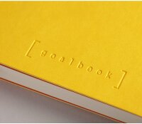 Rhodia 117756C Notizheft Goalbook (DIN A5, 14,8 x 21 cm, Dot, praktisch und trendige, mit weichem Deckel, 90g, elfenbeinfarbigem Papier, 120 Blatt, Gummizug, Lesezeichen) 1 Stück, Gelb