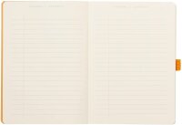 Rhodia 117800C - Notizheft Softcover Rhodiarama Goalbook DIN A5 (14,8x21 cm), 120 Blatt, DOT, 2 Lesezeichenbänder, Gummizugverschluss, Cover aus Kunstleder Weinrot, 1 Stück