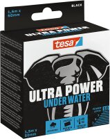 tesa Ultra Power Under Water Repair Tape - Reparaturband für Reparaturen auf trockenen und nassen Oberflächen - wetterbeständig und handeinreißbar - 1,5 m x 50 mm