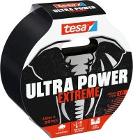 tesa Ultra Power Extreme Repairing Tape - Reparaturband mit extra starkem Halt auch auf rauen Oberflächen - wetterbeständig und handeinreißbar - 10 m x 50 mm