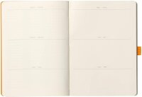 Rhodia 117808C - Notizheft Softcover Rhodiarama Goalbook DIN A5 (14,8x21 cm), 120 Blatt, DOT, 2 Lesezeichenbänder, Gummizugverschluss, Cover aus Kunstleder Nachtsblau, 1 Stück