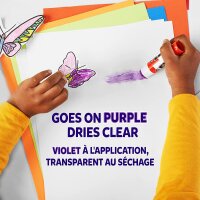 Elmers Klebestifte, verschwundene violett, trocknet klar, ideal für Schulen und Bastelarbeiten, waschbar und kinderfreundlich, 6g, 3 Stück