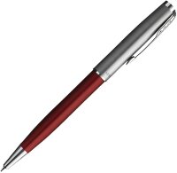 PARKER 2146851 Sonnet Essentiel Kugelchreiber, Rot, Chrom-zierteile, Mittlere schwarze Ersatzmine - Geschenkbox