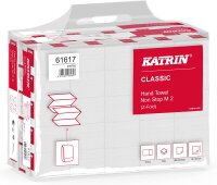 Falthandtuch/Papierhandtuch Katrin Classic Non-Stop M2 weiß, Z-Falz, 2-lagig, 20,3 x 24 cm, Interfalz, VE: 25 x 160 = 4000 Tücher im Handy-Pack #61617