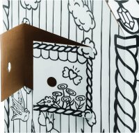 BANKERS BOX Spielhaus zum Ausmalen, aus Stabiler Wellpappe, Motiv: Einhorn, interaktives Spielen und Basteln, 100% recycelbar, 1 Stück