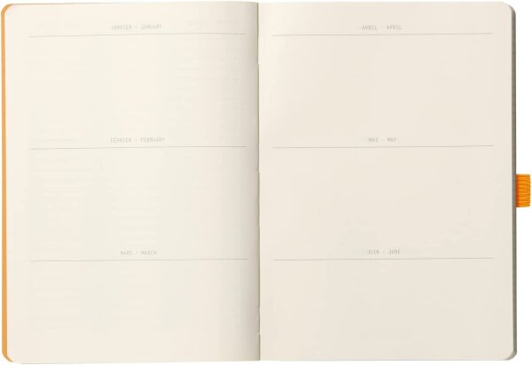 Rhodia 117811C - Notizbuch Goalbook DIN A5 mit Softcover 120 Blatt weiß, dot/punktkariert, 90 g, Gold, 1 Stück