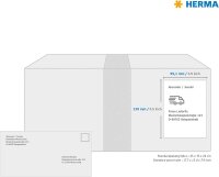 HERMA 12904 Haushalts-Etiketten DIN A4 ablösbar (99,1 x 139 mm, 5 Blatt, Papier, matt) selbstklebend, bedruckbar, abziehbare und wieder haftende Universal Aufkleber, 20 Klebeetiketten, weiß