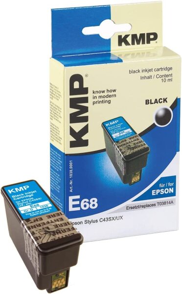 KMP Patrone E68 kompatibel mit Epson T03814A schwarz Styluis C43SX/UX