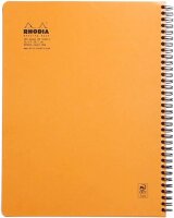 Rhodia 193408C Meeting Book (mit Spiralbindung, 22,5 x 29,7 cm, 80 Blatt) 1 Stück orange