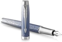 PARKER Füller IM Premium Special Edition Polar (Silver) M Blau