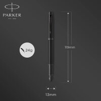 Parker IM Füller | Mattschwarz mit schwarzen...