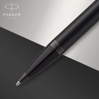Parker 2127618 IM Kugelschreiber Mattschwarz mit schwarzem Rand mittlere Spitze mit blauer Tinte Geschenkbox