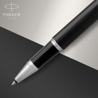 Parker IM Tintenroller | schwarze Lackierung mit Chromzierteilen | feine Spitze | Schwarz | Geschenkbox