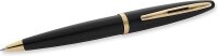 Waterman Carène Black Sea Kugelschreiber (hochglänzend Schwarz mit Clip aus 23-karätigem Gold, mittlere Schreibspitze, blaue Tinte, Geschenkbox)