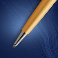 Waterman Expert Kugelschreiber | Goldfarbene Metallic-Lackierung mit Ruthenium-Zierteilen | Mittlere Spitze | Blaue Tinte | In Geschenkbox