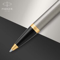 Parker IM Kugelschreiber | Brushed Metal | Mittlere Spitze | Blau