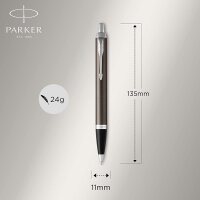 Parker IM-Kugelschreiber | Dark Espresso | Blaue Tinte mit mittlerer Spitze
