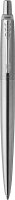 Parker Jotter-Gelschreiber | Edelstahl mit Chromzierteilen | mittlere Schreibspitze mit 0,7 mm | schwarze Tinte | Blister-Verpackung