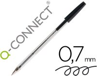 20 Stück Kugelschreiber M schwarz Einweg Q-CONNECT KF34042