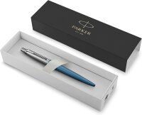 Parker Jotter Kugelschreiber | Waterloo Blue | Mittlere Spitze | Blaue Tinte | Geschenkbox