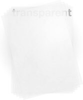 100 Blatt Transparentpapier Zanders T2000 DIN A4 200 g/qm Super Qualität klar-weiß durchscheinend