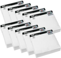 500 Servietten Fasana BigPack (10x50 Stück) | 3-lagige Papierservietten in weiß | Serviette 1/4-Falz Größe: 33x33 cm, Dekoserviette, Prägeservietten für Serviettenhalter & Spender