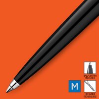 Parker Jotter Originals Kugelschreiber | Klassisches Schwarz | Mittlere Spitze | Blau Tinte, 1 Stück (1er Pack)