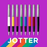 Parker Jotter Originals Füller | Klassisches Magenta | Füller Mittlere Spitze | blaue Tinte