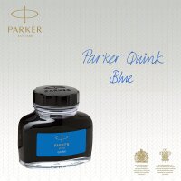 Parker Quink Füllertinte im Tintenfass | auswaschbare blaue Tinte | 57 ml