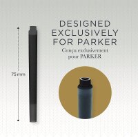 Parker Tintenpatronen für Füller | lange Patronen | schwarze QUINK Tinte | 5 Stück