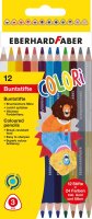 Eberhard Faber 514811 - Colori Buntstifte Duo, hexagonale Form, in 24 Farben, im Kartonetui, zum Malen, Illustrieren und Zeichnen
