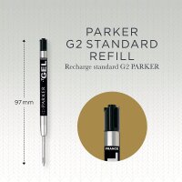 Parker Gelstifteminen | mittlere Schreibspitze (0,7 mm) | schwarze QUINK Tinte | 1 Stück