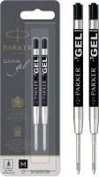 Parker Gelstifteminen | mittlere Schreibspitze (0,7 mm) | schwarze QUINK Tinte | 2 Stück
