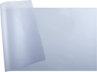 Exacompta 29640E Schreibunterlage Crystal,aus Weich-PVC, eine glatte und eine genarbte Oberfläche, Format 43 x 90 cm, farblos, wird gerollt geliefert