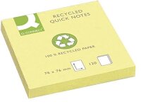 Haftnotizblock Recycling 76x76mm gelb 100 Blatt Q-CONNECT...