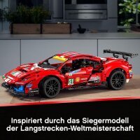 LEGO 42125 Technic Ferrari 488 GTE “AF Corse #51” Supersportwagen, Exklusives Sammlermodell, Sammlerset für Erwachsene