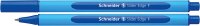 10x Schneider 152003 Schreibgeräte Kugelschreiber Slider Edge, Kappenmodell, F, blau, Schaftfarbe: cyan-blau
