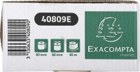 Exacompta 40809E Packung (mit 10 Kassenrollen, 1-lagig thermisch hohe Auflösung, 48g/qm, ideal für Kassen, 80mm x 80mm x 12 m) 1er Pack (1 x 10 Stück) weiß