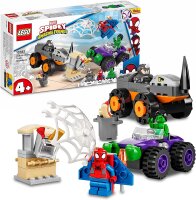 LEGO 10782 Marvel Spidey und Seine Super-Freunde Hulks und Rhinos Monster Truck-Duell, Spider-Man-Set, Superhelden-Spielzeug zum Bauen ab 4 Jahren