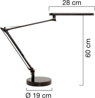 Unilux LED Schreibtischlampe Mambo, schwarz [Energieklasse E]