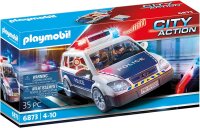 PLAYMOBIL City Action 6873 Polizei-Einsatzwagen mit Licht- und Soundeffekten, Ab 5 Jahren, Blau